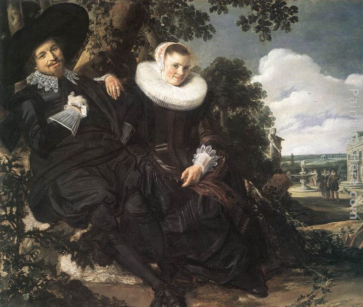Married Couple in a Garden painting - Frans Hals Married Couple in a Garden art painting